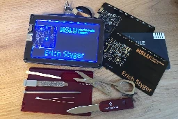 Customizable DIY RFID Business Card and Badge Holder with Victorinox Swiss Army Knife Tools